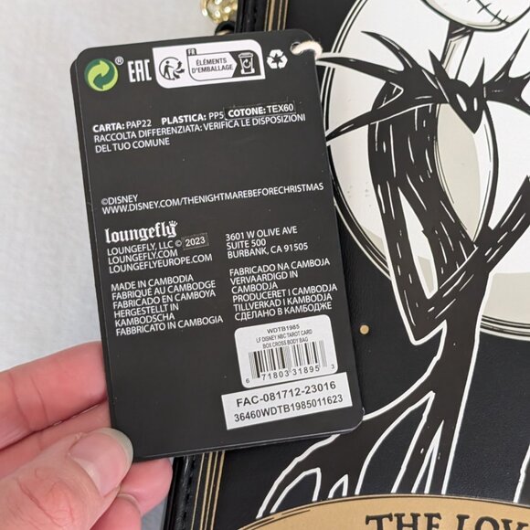 Loungefly x Disney The Nightmare Before Christmas Tarot Cards Crossbody Bag - Picture 11 of 11